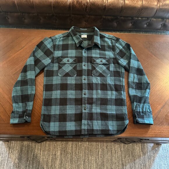 The Flat Head Block Check Flannel Shirt - Picture 1 of 6
